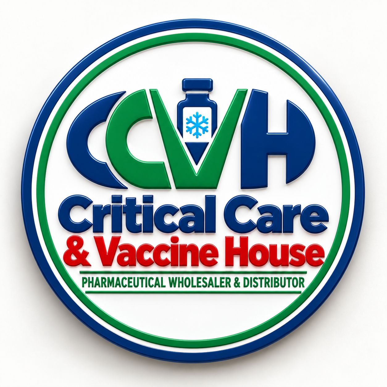 Critical Care & Vaccine House — 3D logo retouch