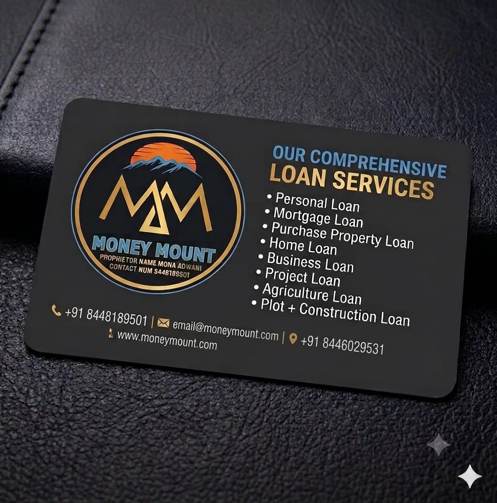 Money Mount — Business card / loan services material